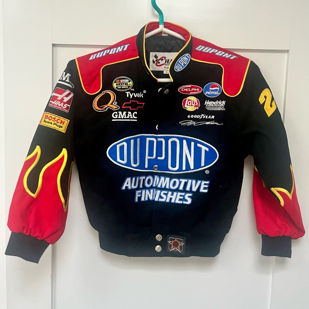 Chase Authentics Jeff Gordon DuPont #24 Flames NASCAR Racing Jacket